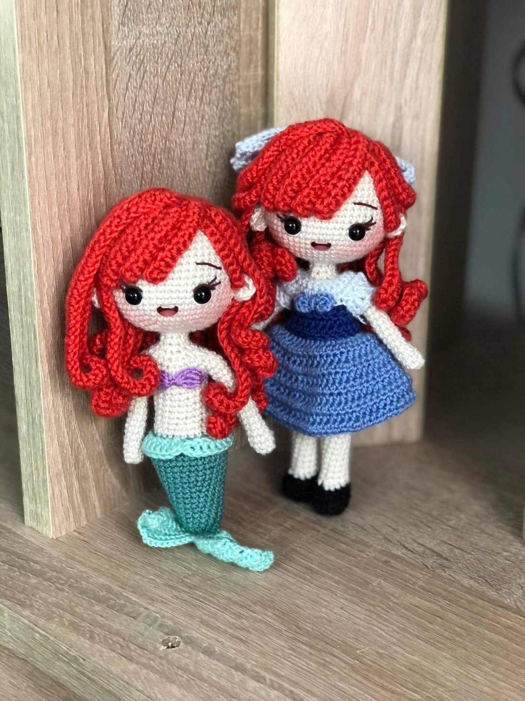 Crochet doll , Ariel , little mermaid , Ariel human , princess doll , amigurumi - 玩偶/公仔 - 其他材质 多色