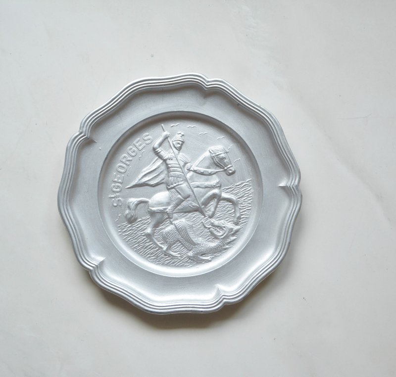 早期德国旧货 金属壁挂装饰盘B - 摆饰 - 其他金属 灰色