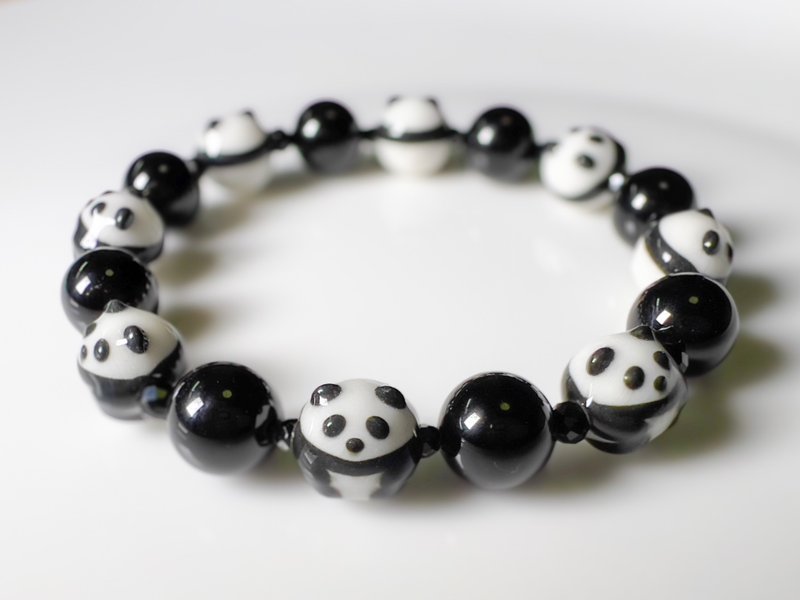 Made-to-Order Pandama Panda Bracelet - 手链/手环 - 塑料 黑色
