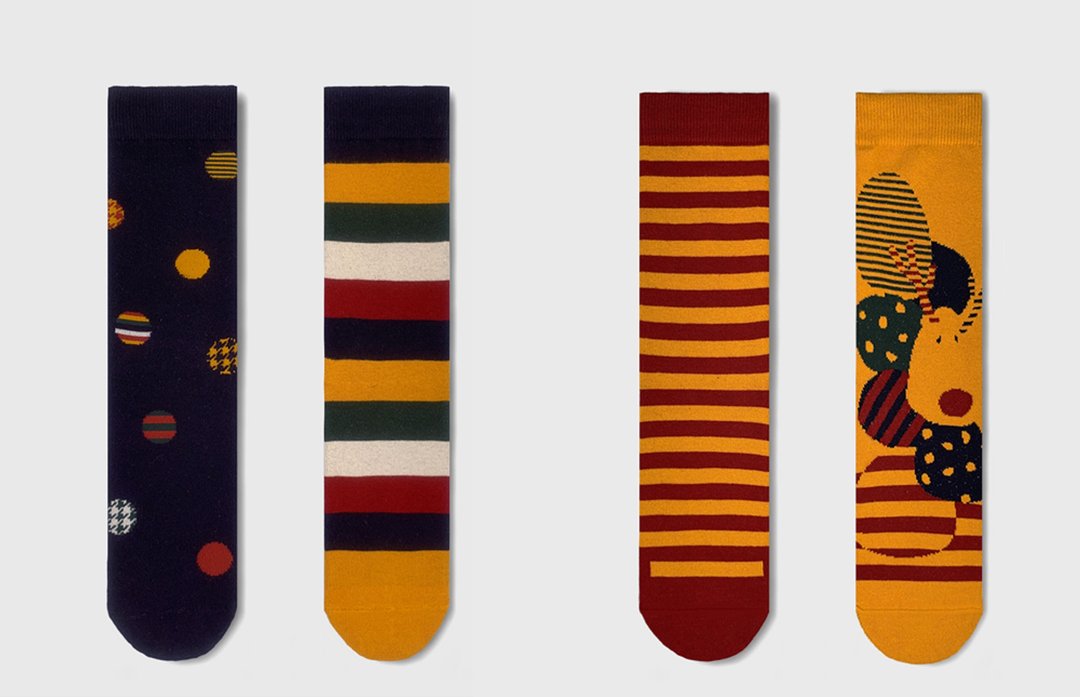 socks_christmas set b / irregular / gift / anniversary / couple / pair / unisex - 袜子 - 棉．麻 红色