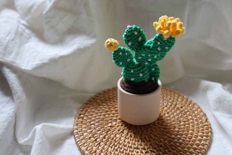 办公室小物-毛线仙人掌 - 植栽/盆栽 - 棉．麻 