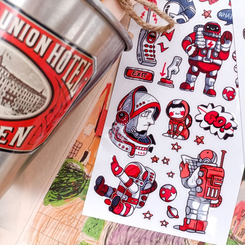 職人系列-太空人 / 轉印貼纸 - 贴纸 - 其他材质 多色