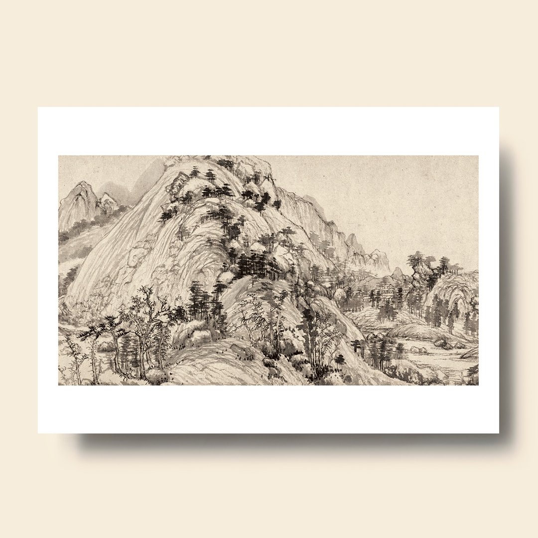 【B4 艺术画卡・B4 Poster】黄公望・富春山居图 层峦叠嶂 - 海报/装饰画/版画 - 纸 卡其色