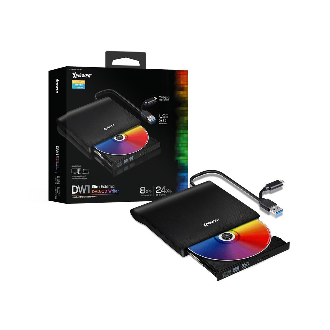 XPower DW1 TYPE-C/USB2合1外置DVD刻录器 - 其他 - 其他金属 黑色