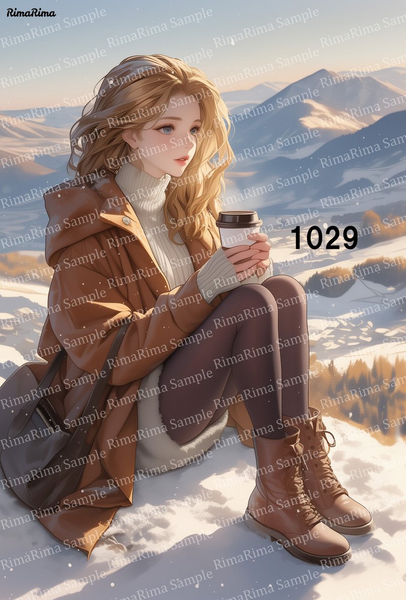 1029 原创贴纸 原创人物贴纸 贴纸 标签 りまりま RimaRima - 贴纸 - 纸 