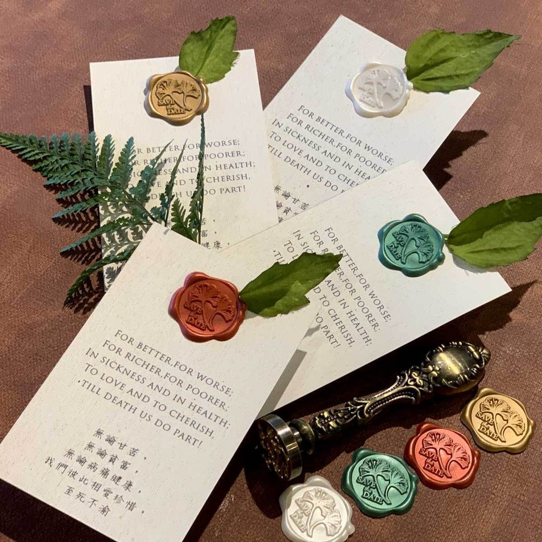 ·永恒的爱· 喜帖仿蜡封火漆贴纸 信封封口贴纸 - 贴纸 - 聚酯纤维 多色