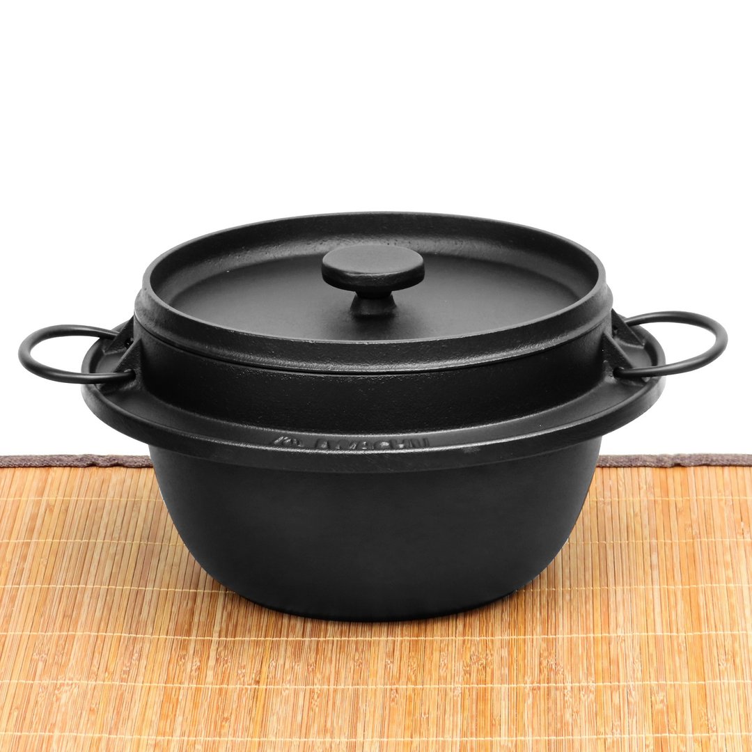 岩铸 南部铁器 铁锅 珐琅锅 炊饭锅 5合炊 IH对应 日本制 - 锅具/烤盘 - 其他金属 黑色