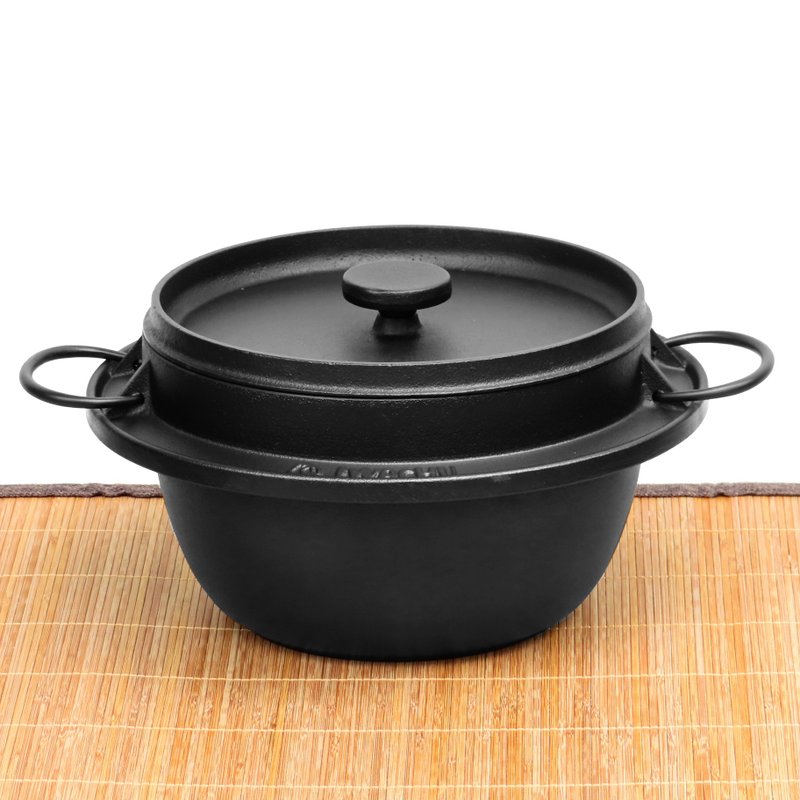 岩铸 南部铁器 铁锅 珐琅锅 炊饭锅 5合炊 IH对应 日本制 - 锅具/烤盘 - 其他金属 黑色