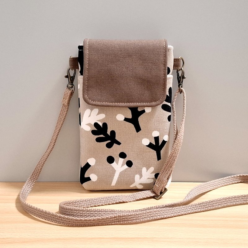 磁扣/手机包-简约树枝 - 手机壳/手机套 - 棉．麻 