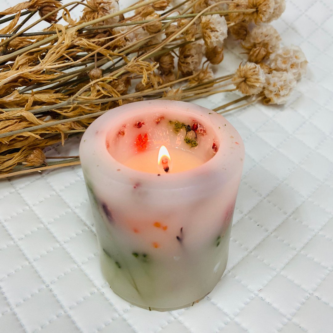 香氛 花草蜡烛 干燥花 永生花 手工艺术蜡烛 - 蜡烛/烛台 - 蜡 多色