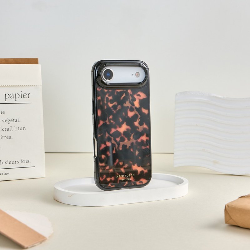 圣诞礼盒【kate spade】iPhone 17系列 磁吸防摔手机壳 华丽玳瑁 - 手机壳/手机套 - 塑料 