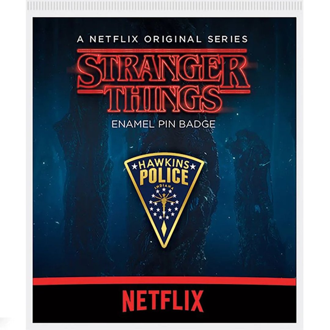 【怪奇物语】霍金斯警局警徽珐琅徽章/Stranger Things - 钥匙链/钥匙包 - 绣线 多色
