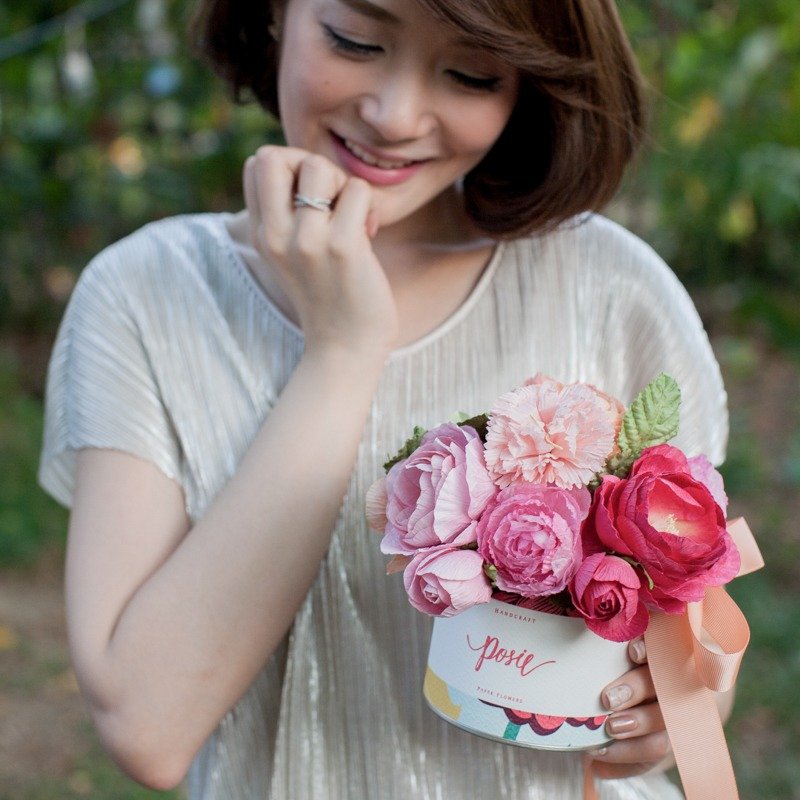 Hawaii Paradise Aromatic Flower Gift Box Medium Size - 摆饰 - 纸 橘色