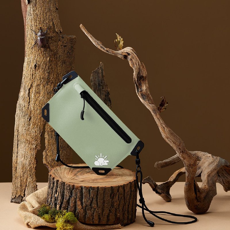 防水随身小包-沙漠绿(手机包/手机腰包/胸前包/防水袋/无缝线) - 侧背包/斜挎包 - 防水材质 绿色