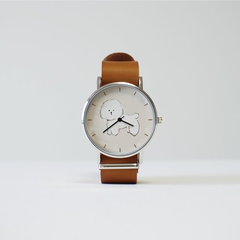 比熊犬造型手表 - 女表 - 其他金属 咖啡色