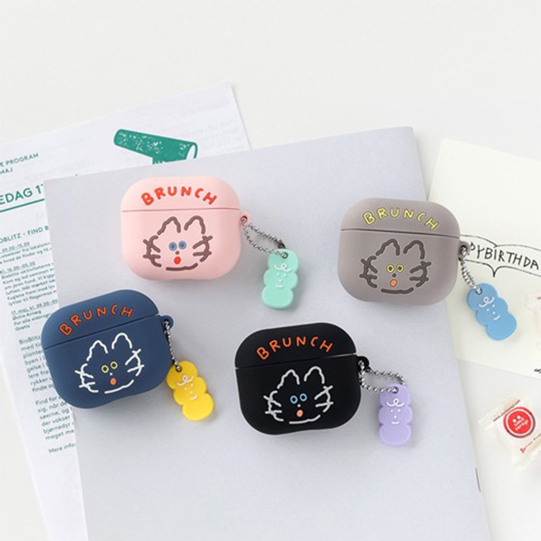 Romane Brunch Brother Kitty 猫咪 AirPods 3 硅胶保护套 - 耳机收纳 - 其他材质 