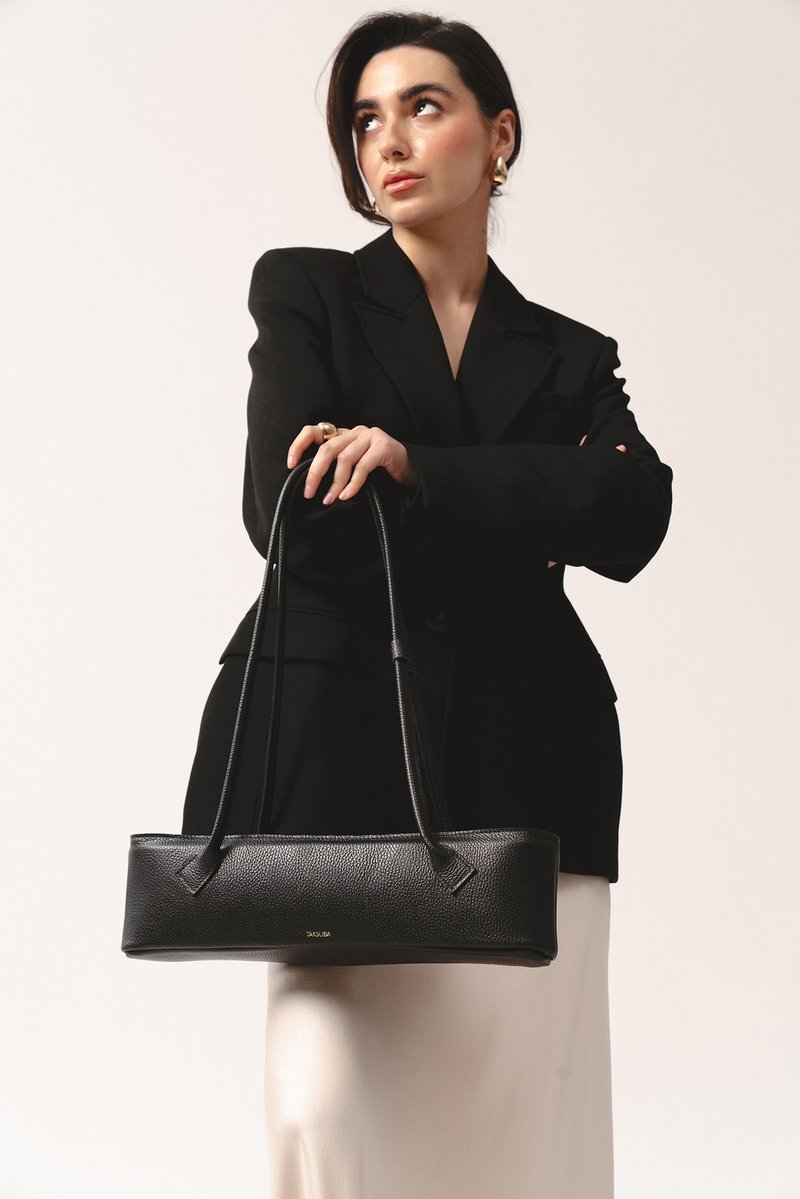 皮革包 - Teckelete | 肩背包 | 欧洲手工制造 | 意大利皮革 - 手提包/手提袋 - 真皮 黑色