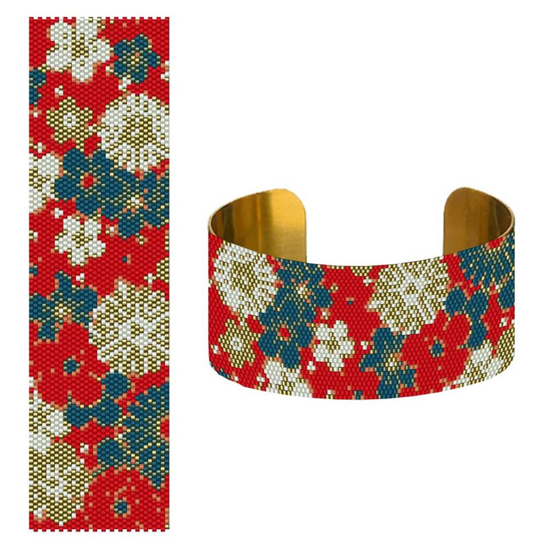 Peyote Pattern Bracelet, Beading Bracelet, Miyuki Delica Pattern, Peyote Stitch - 其他数码设计 - 其他材质 