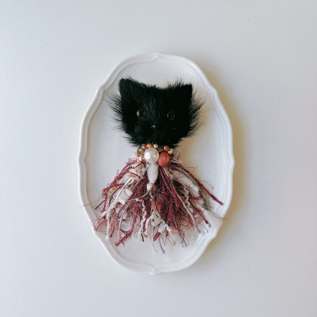 猫流苏耳环 - 针式 - 耳环/耳夹 - 其他材质 多色