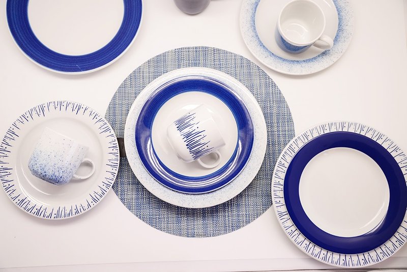 GOODY BAG-蓝调系列五件组 feat. Chilewich - 浅碟/小碟子 - 瓷 蓝色