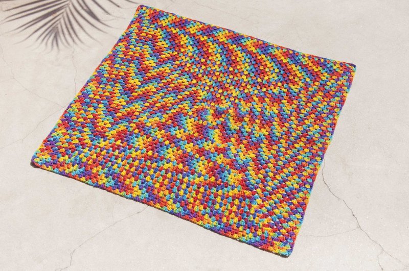 手工钩针编织桌巾/桌垫/彩虹桌巾/东欧风桌垫/钩织桌垫-法式彩虹 - 餐垫/桌巾 - 棉．麻 多色