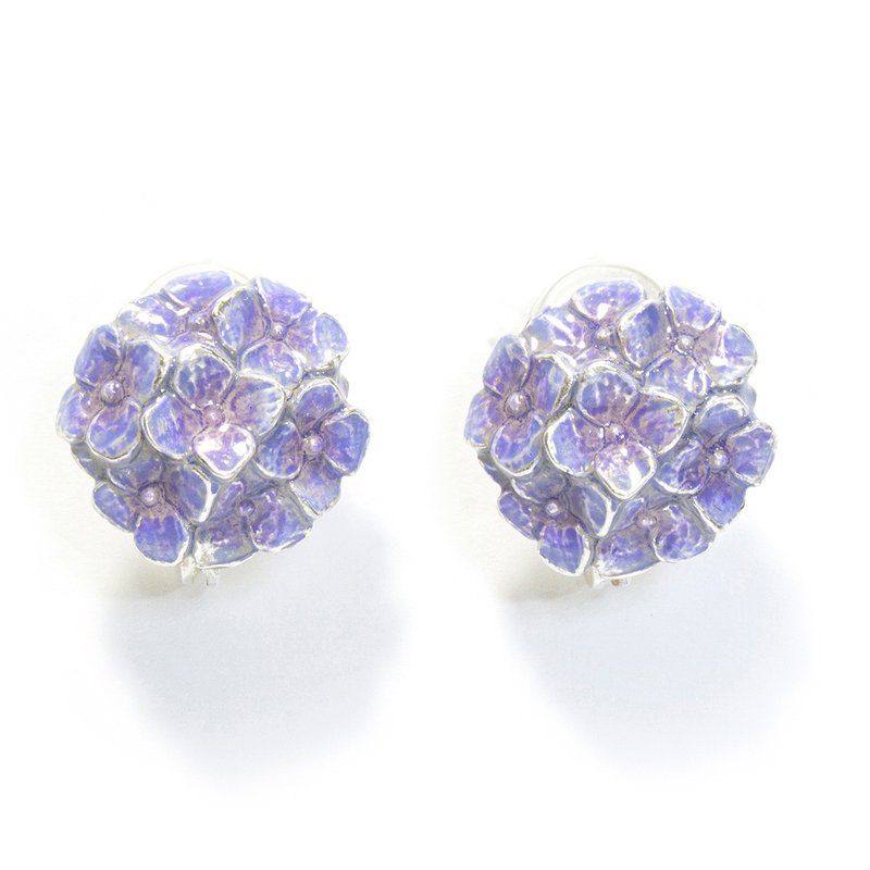 Rainy Sky Clip-On Rainy Sky EA151 - 耳环/耳夹 - 其他金属 紫色