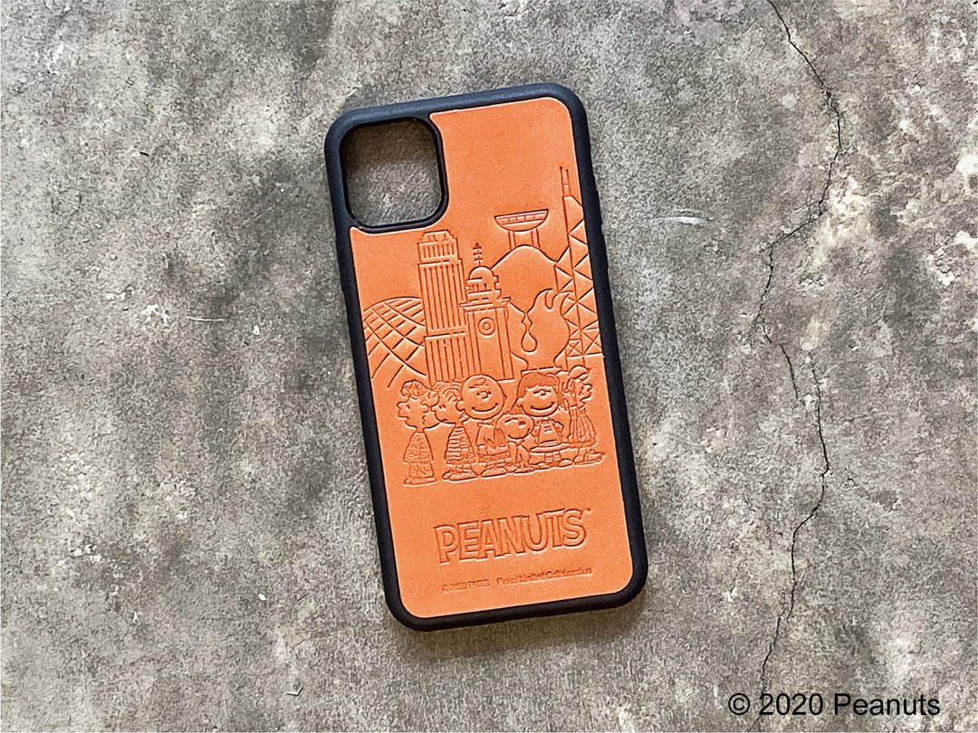 Peanuts x 港产皮革 SNOOPY &amp; FRIENDS  iPhone殻 皮革DIY材料包 - 皮件 - 真皮 咖啡色