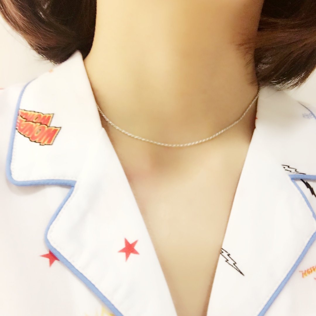 S925纯银绳链项链 经典极简风 无电镀抗过敏 附拭银布 - 项链 - 其他金属 银色