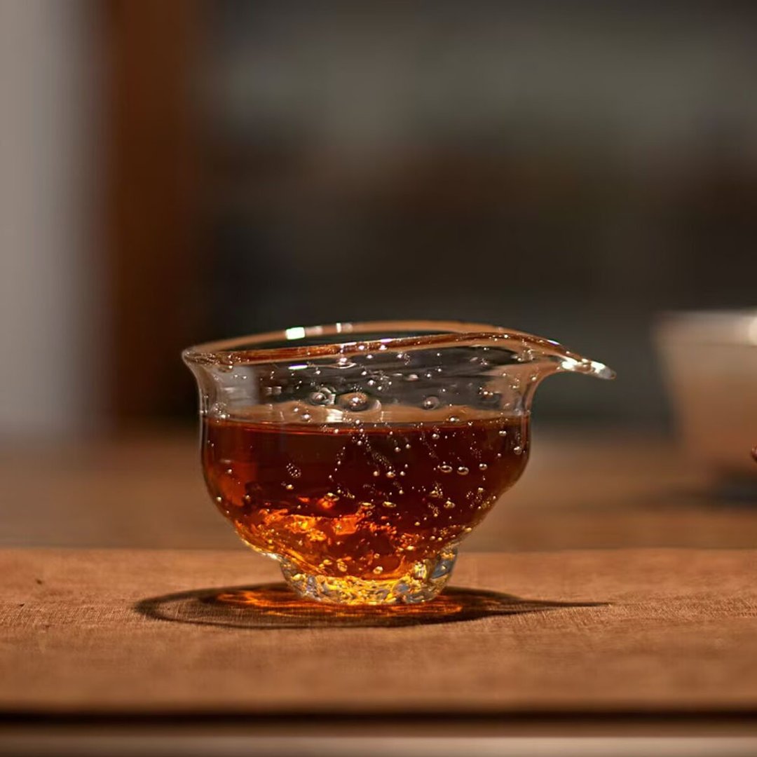 琉璃公杯 透明茶海分茶器 高端茶具 纯手作顽石公杯 100ml - 茶具/茶杯 - 琉璃 