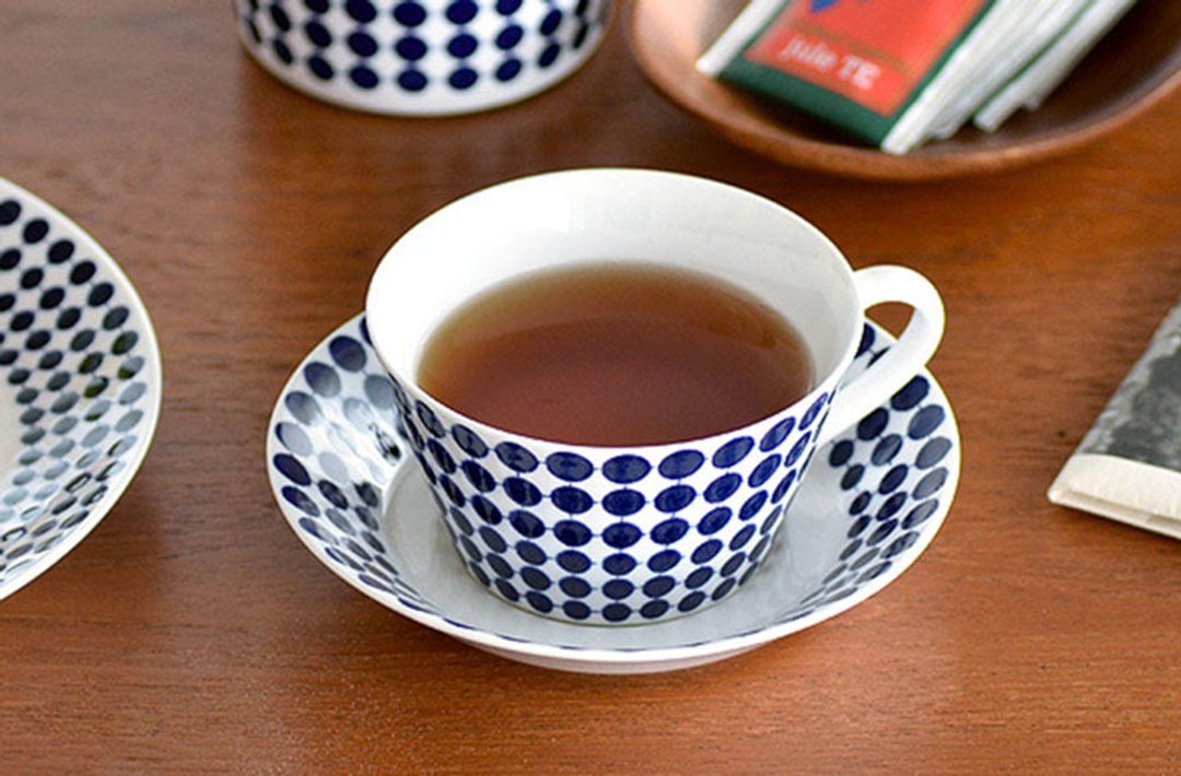 Gustavsberg Adam 茶杯盘组 - 咖啡杯/马克杯 - 瓷 蓝色