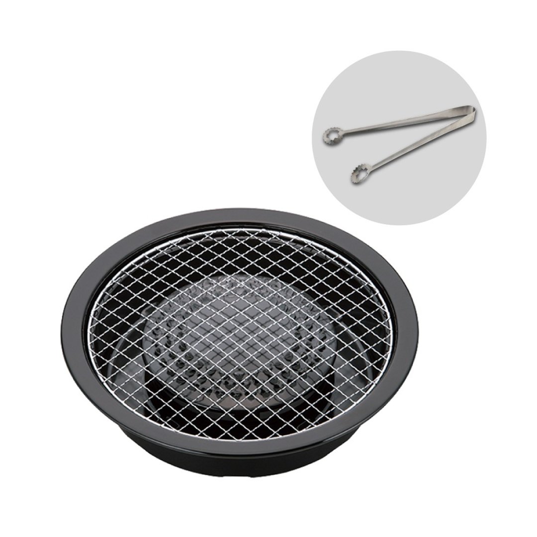 【Iwatani岩谷】圆型网烧烤肉盘-29cm-搭赠不锈钢烧肉夹 - 露营用品 - 其他材质 