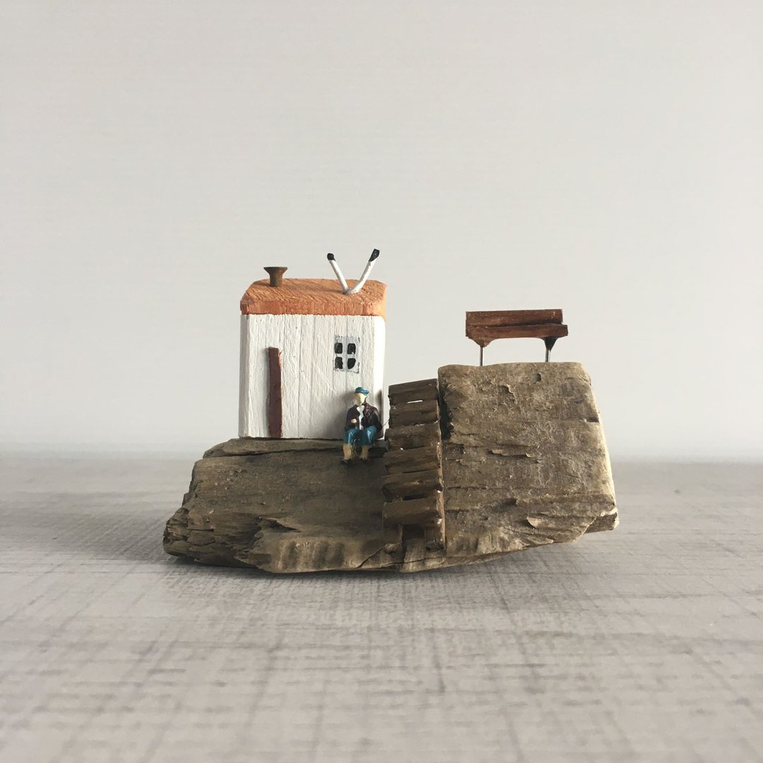 Driftwood interior-W420-entry model - 摆饰 - 木头 