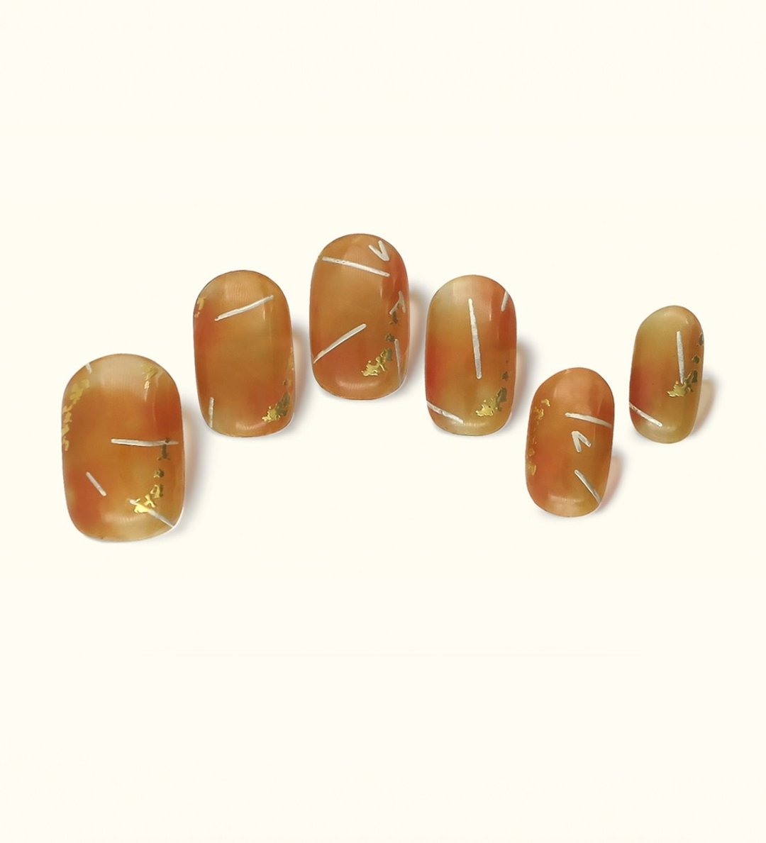 套装-W013黄晶琥珀ButterFinger光固化凝胶甲贴膜【赠灯】 - 指甲油/指甲贴 - 其他材质 黄色