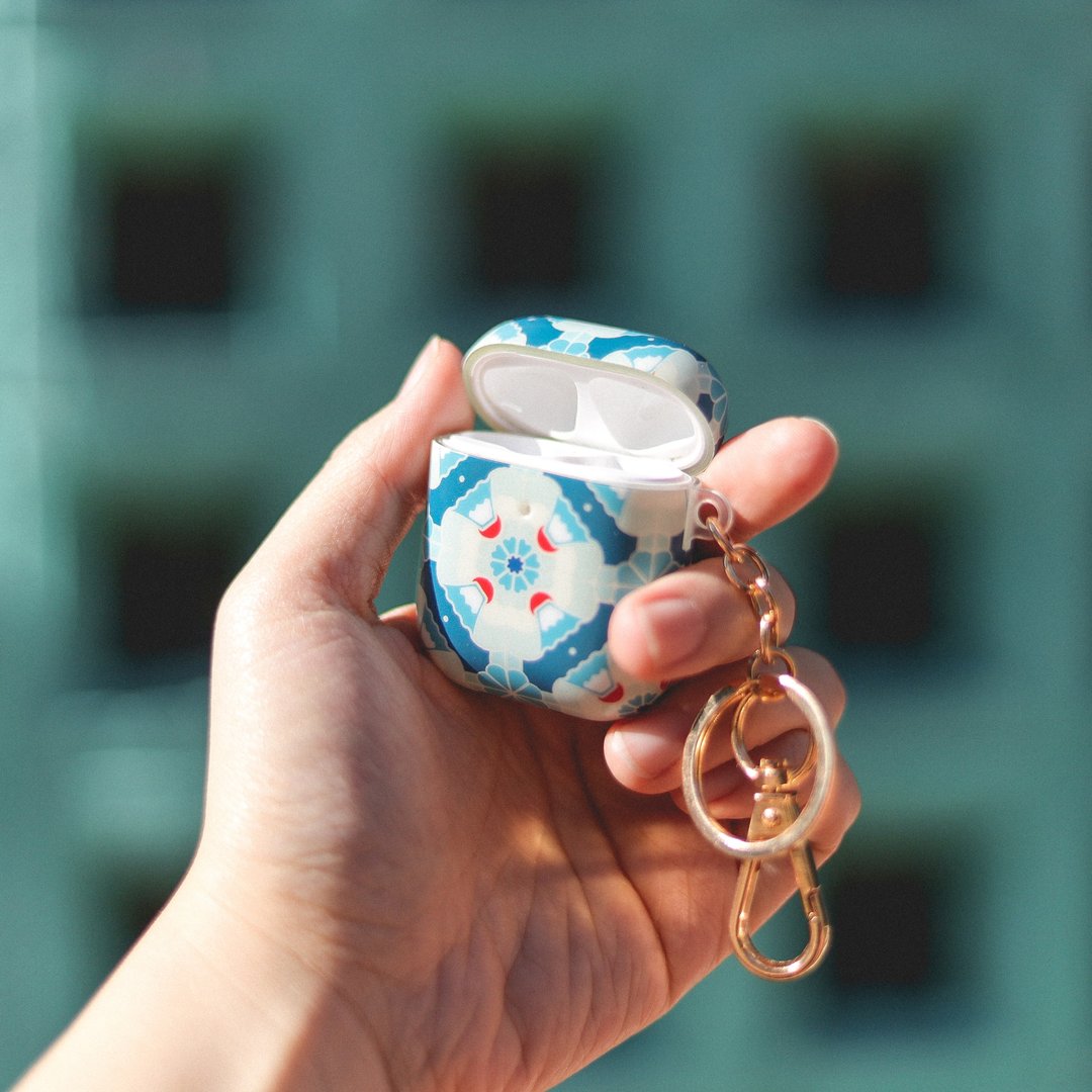 富士山磁砖系列 / AIRPODS 保护套 - 蓝 - 耳机收纳 - 塑料 蓝色