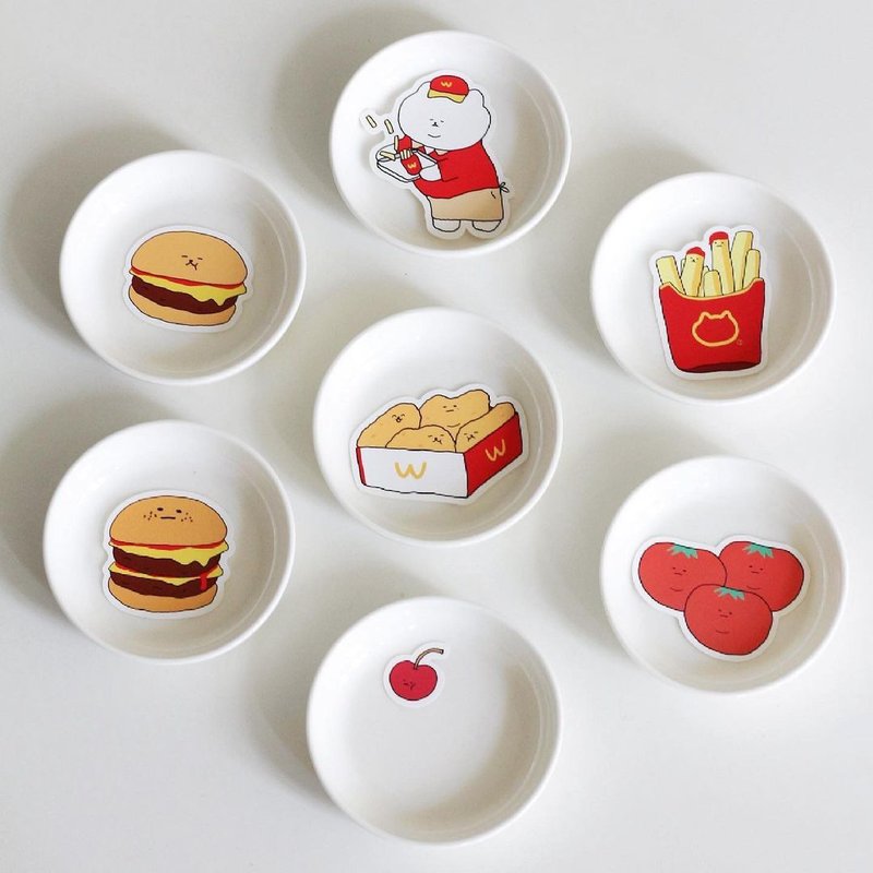 【3 MONTHS 官方代理】悠仔速食贴纸组 - 贴纸 - 纸 多色