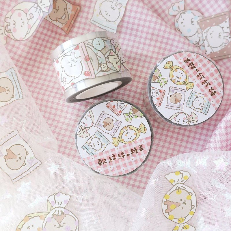 软绵绵的糖果-3cm纸胶带PET加白墨离型纸 - 纸胶带 - 塑料 粉红色