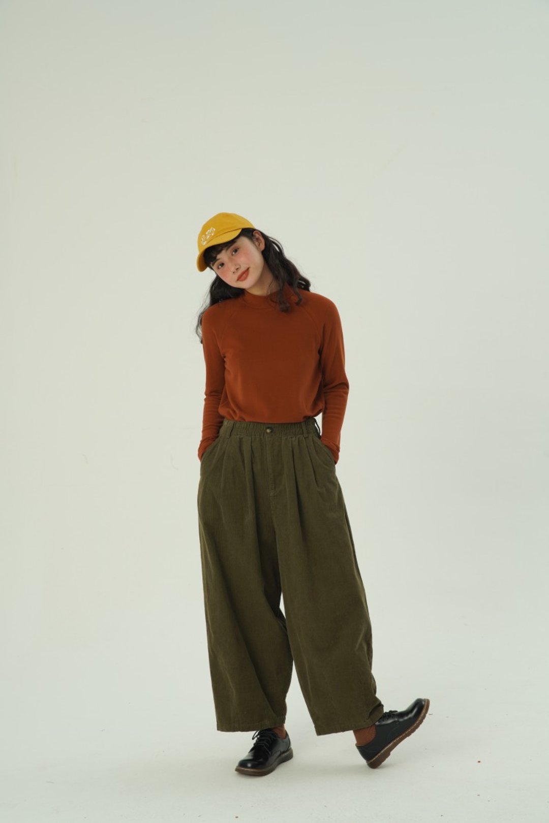 odd maker 灯芯绒秋冬2021新款高腰宽松显瘦休闲阔腿长裤女 - 女装长裤 - 棉 