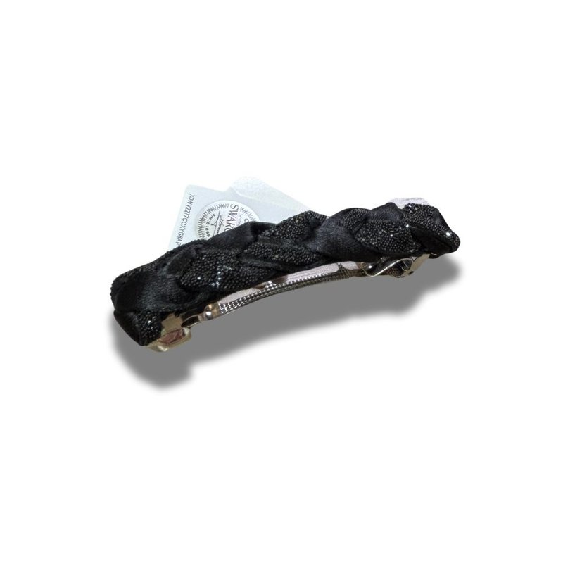 COMPLEX BIZ 弹簧夹系列 黑色缎带 麻花 - 发饰 - 其他材质 多色