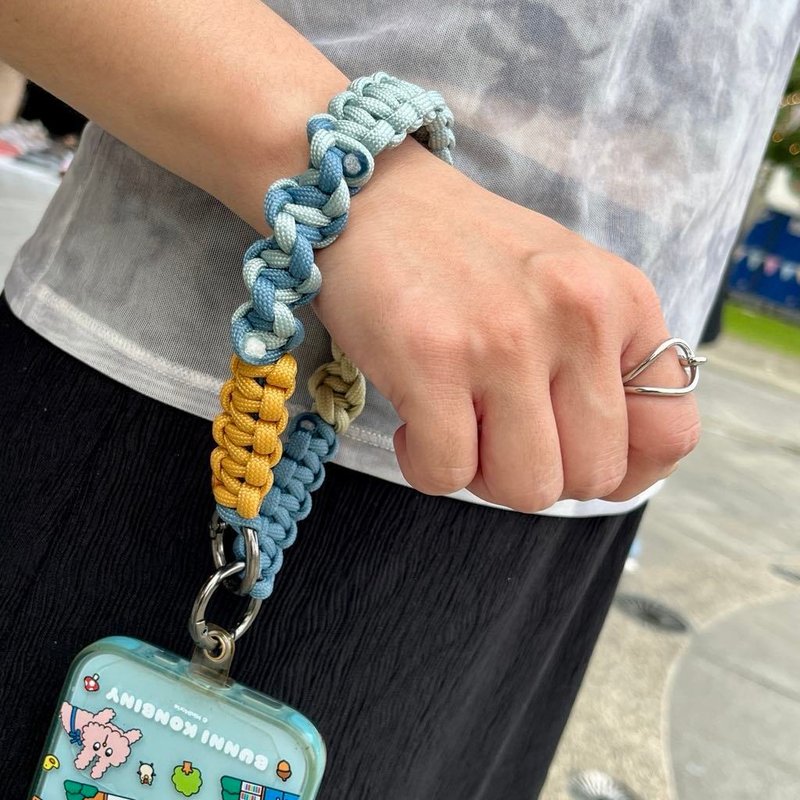 伞绳编织手腕挂绳 螺旋造型手机挂绳 手腕绳 万用短挂绳 - 挂绳/吊绳 - 尼龙 多色