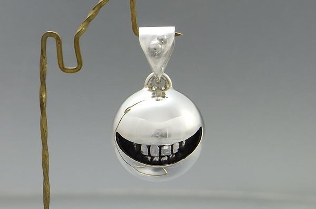 smile ball L_P (s_m-P.28) only pendant top without a chain 沒有銀鍊 sterling silver - 项链 - 纯银 银色