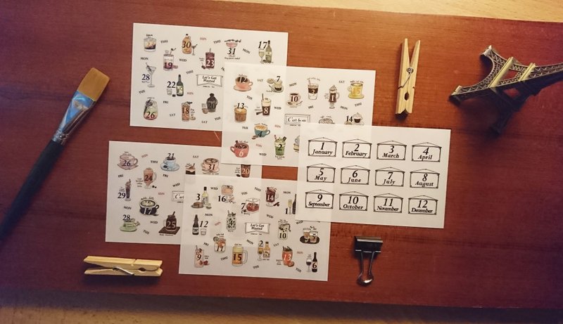 迪梦奇 感压贴 无时效日付贴 - 贴纸 - 纸 多色