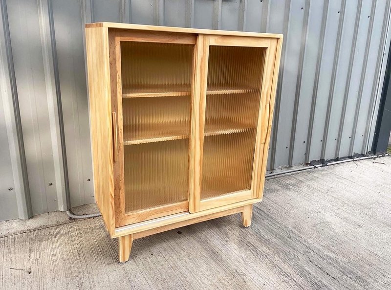 长虹玻璃收纳柜 - 摆饰 - 木头 咖啡色