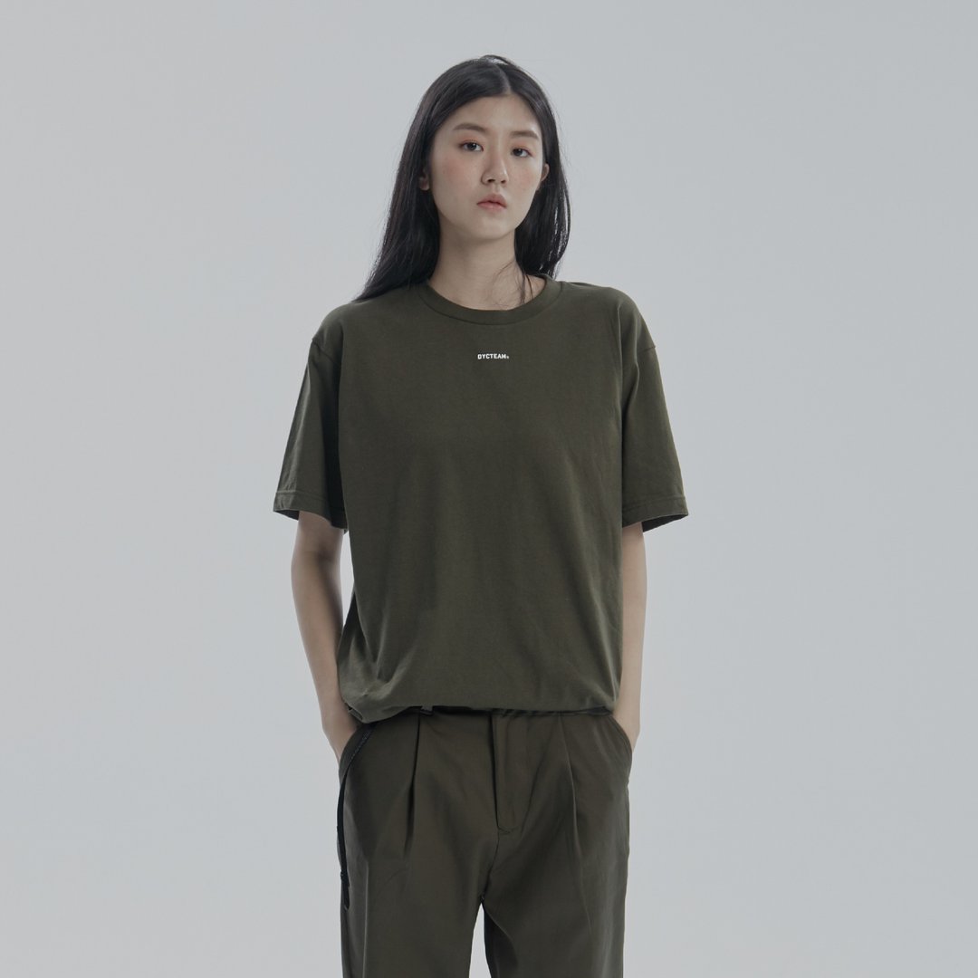 DYCTEAM -  LOGO TEE (GN) - 中性连帽卫衣/T 恤 - 棉 绿色