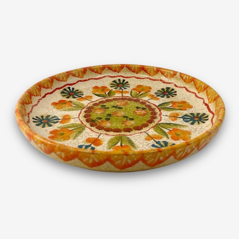 意大利手工陶-FEV 义式派对 深圆盘 18cm - 盘子/餐盘/盘架 - 陶 橘色