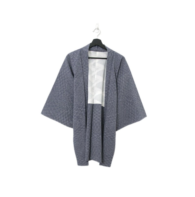 Back to Green-日本带回羽织 夜里的烟花 kb-74/vintage kimono - 女装休闲/机能外套 - 丝．绢 