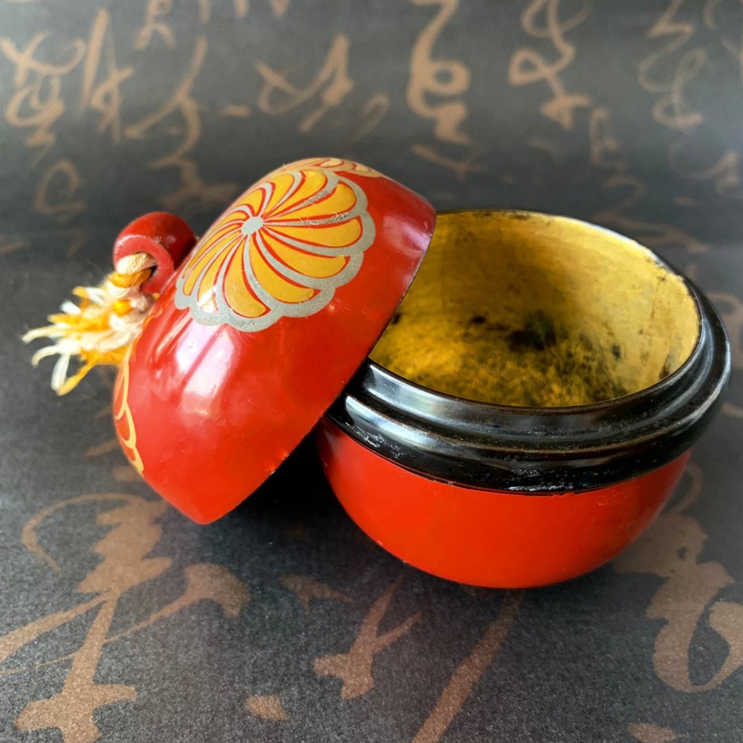日本 古典日式抹茶道茶具 茶枣  木胎漆器 传统工艺 日本菊 - 茶具/茶杯 - 木头 红色