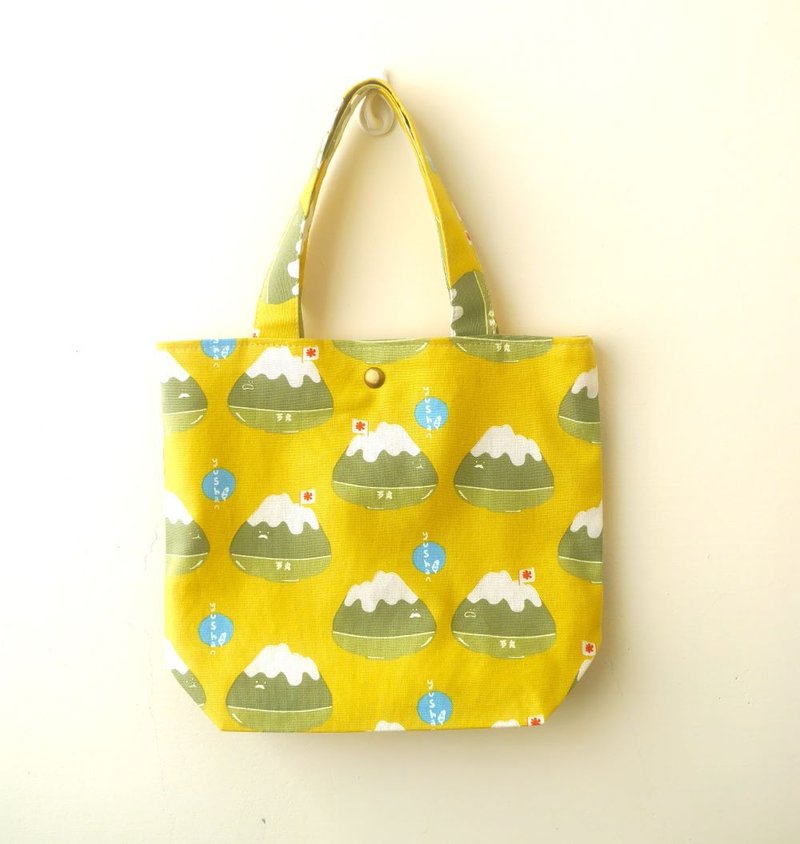 轻松散步小手提包/午餐包/散步包/饮料提袋=锉冰=共3色 - 手提包/手提袋 - 棉．麻 