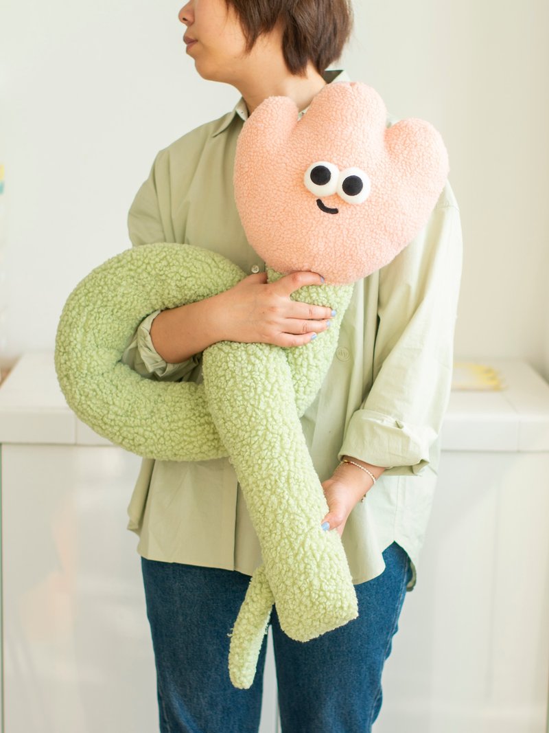 可愛郁金香花花羊羔绒大抱枕 - 枕头/抱枕 - 羊毛 多色