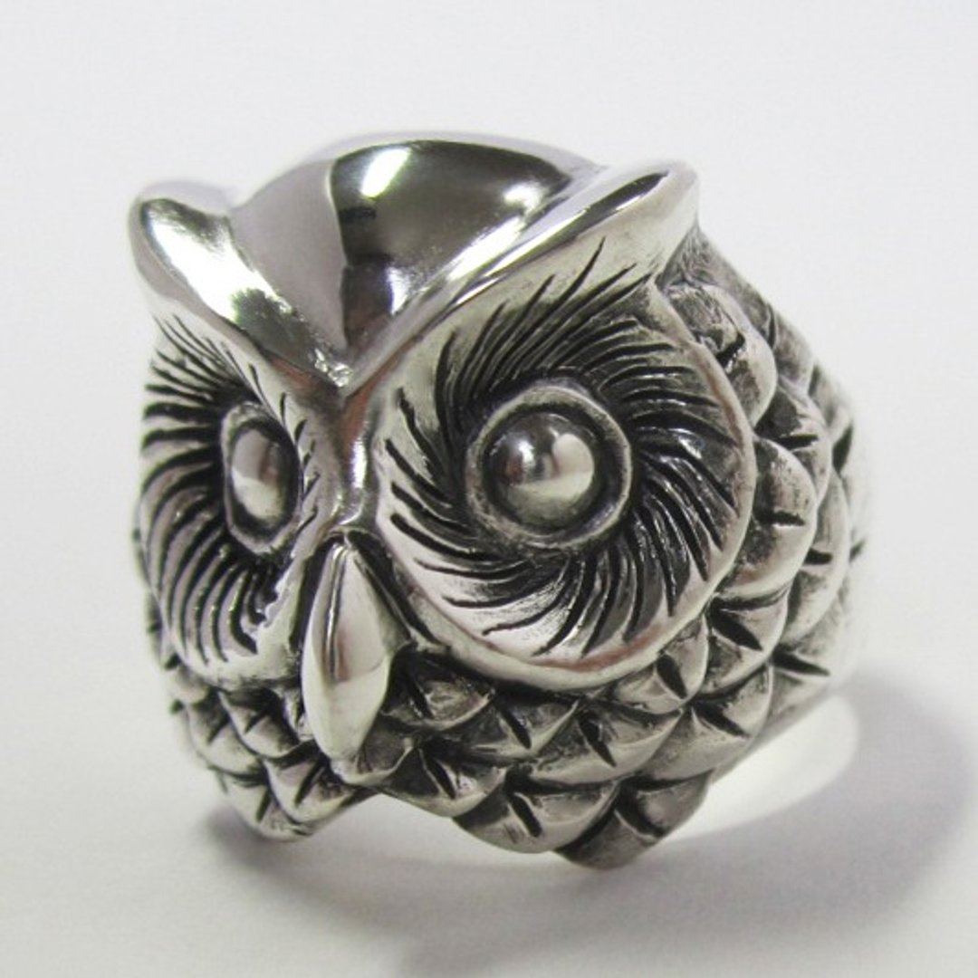 Owl RING - 戒指 - 其他金属 灰色