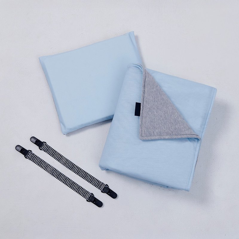 推车四季被礼盒 | 莫兰迪蓝 (安抚被) - 其他 - 棉．麻 透明